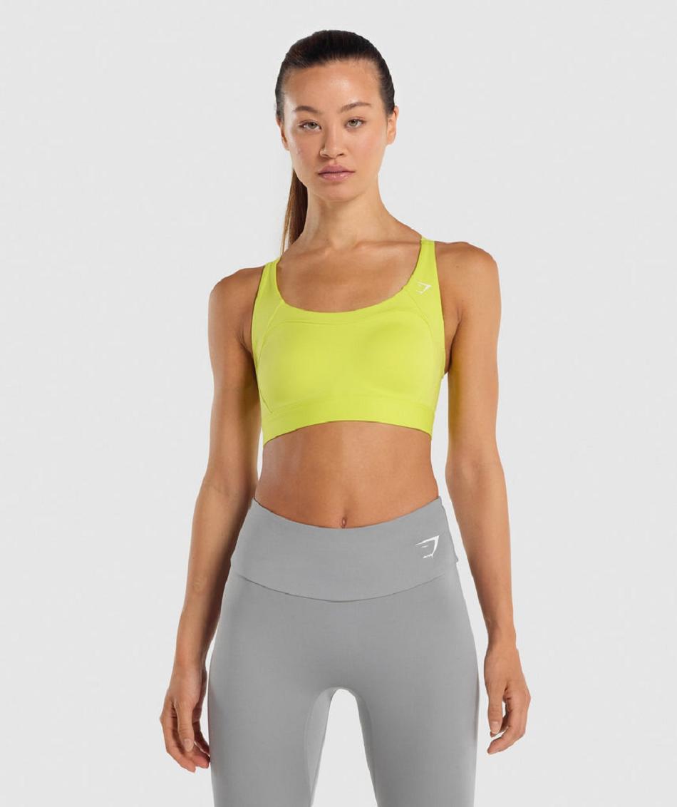 Sujetadores Deportivos Gymshark Racer Back Mujer Amarillo | CO 2215LIS